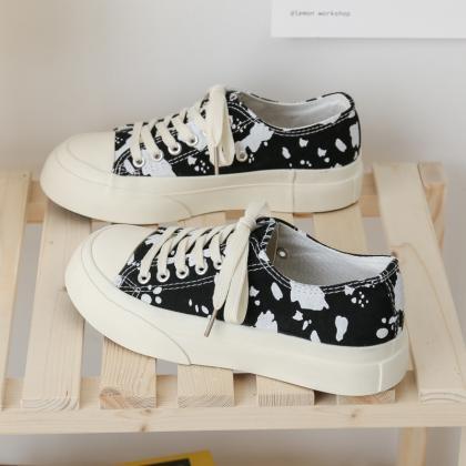Leopard Print Women's Canvas Shoes,..