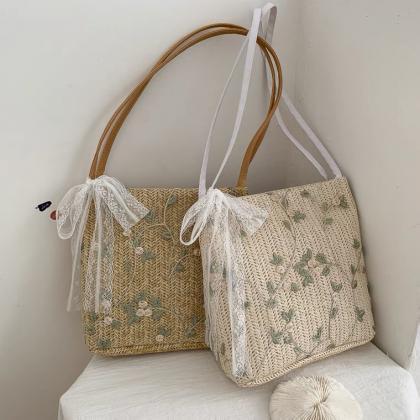 Simple straw woven bag, new style, ..
