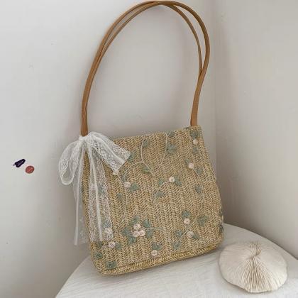 Simple straw woven bag, new style, ..