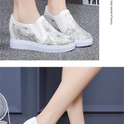 Net Face Flower Single Shoe, Breathable One Step,..