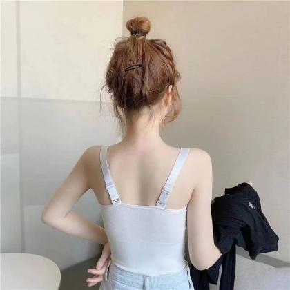 Backless, Strapless Strap Top, Tank Top With The..