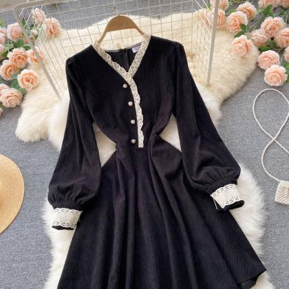 Vintage corduroy dress, fall dress,..
