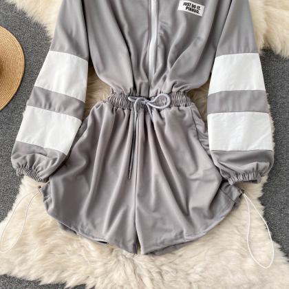 Jumpsuit, Fall, Vintage, Clingy, Long-sleeve,..
