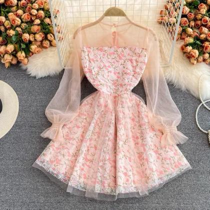 Super Fairy Tulle Dress, Bow Slender Floral Dress
