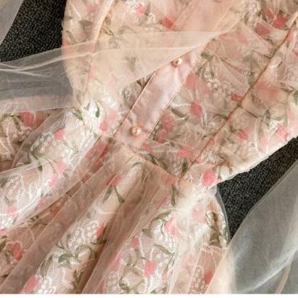 Super Fairy Tulle Dress, Bow Slender Floral Dress