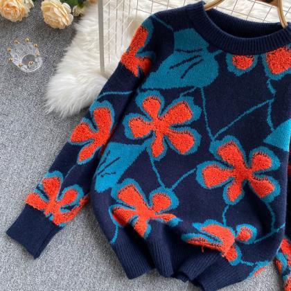 Turtleneck Sweater, Vintage, Lazy Style, Loose And..