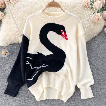 Swan Knitwear, , Chic, Slouchy, Pullover, Blouse