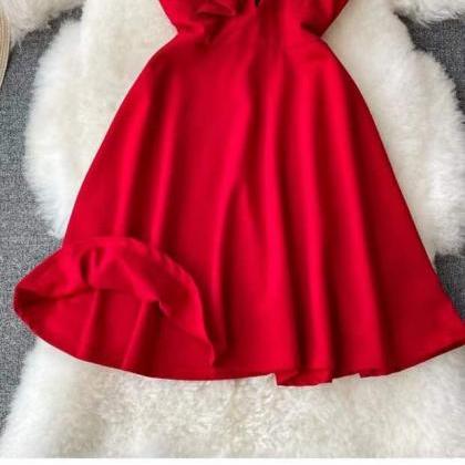 Style, Sexy One Shoulder Dress, Red Dress ,..