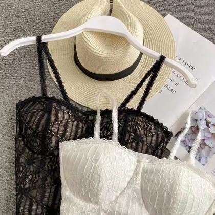 Bow Strap Top, Halter Backless, Sexy Lace Halter..