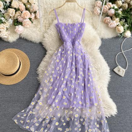 Cute ,A line tulle floral dress,spa..