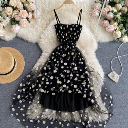 Cute ,A line tulle floral dress,spa..