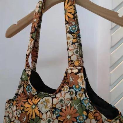 Golden Flower Bag, Fashionable Print, Children And..