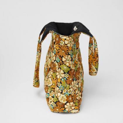 Golden Flower Bag, Fashionable Print, Children And..