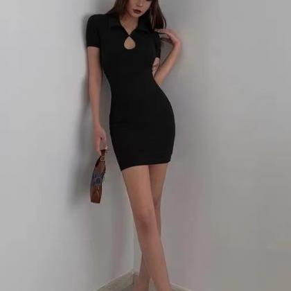 Lapel Cutout Dress, Spice Butt Dress, Little Black..