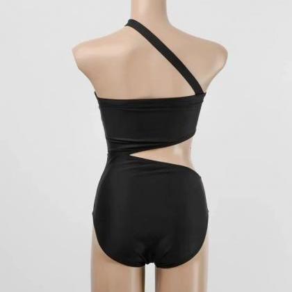 Creative Style, Solid Color Swimsuit, Sexy Back,..