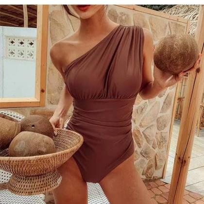 Sexy Swimsuit, Style, Backless, One-shoulder..