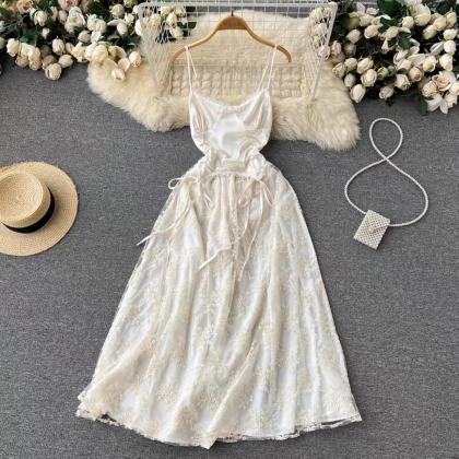 Spaghetti Strap Dress, Fairy Lace Dress,gentle..