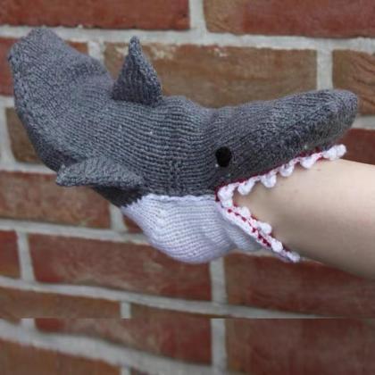 Quirky, crocheted alligator socks, ..