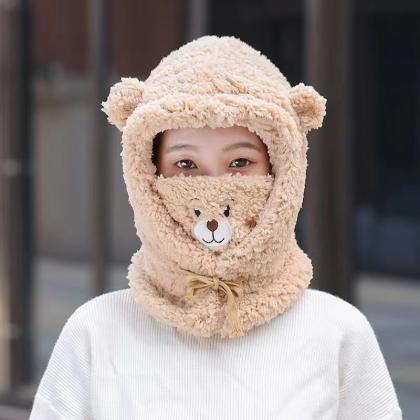 Trend, A Lamb Face Mask And Hat And Bib, Cute Bear..