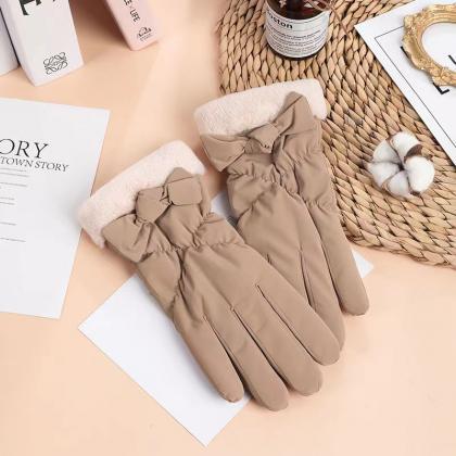 Winter, Ladies' Gloves, Velvet And..
