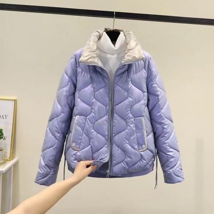 Short Down Jacket, Style, Stand Collar, Thickened,..