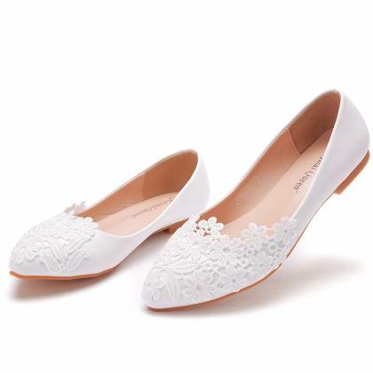 Lace Decor Women Loafers Flats Shoe..