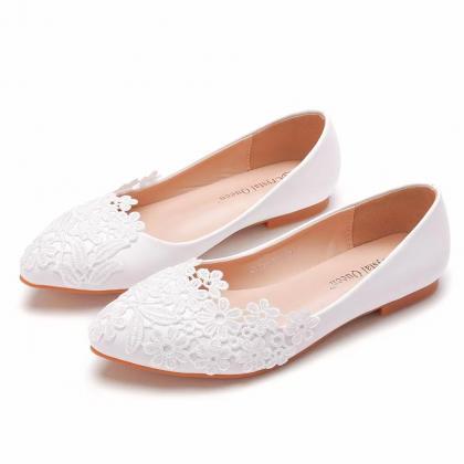Lace Decor Women Loafers Flats Shoe..