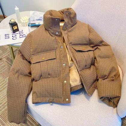 Brown Padded Coat, Padded Coat, Style, Baggy Short..