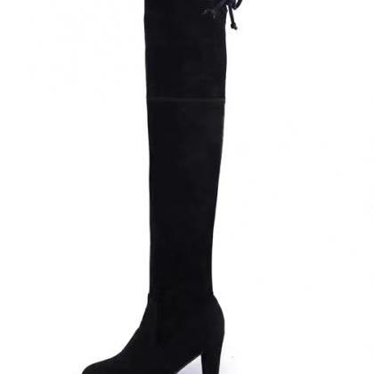 Long Boots, Over The Knee, Thin, High Heel Thick..