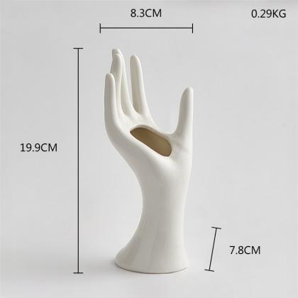 Modern Art Vases White Ceramic Hand..