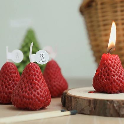 Strawberry Decorative Aromatic Candles Soy Wax..