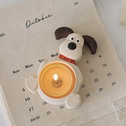 Ins Cute Dog Cartoon Resin Candle H..