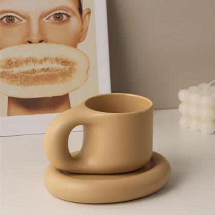 Small Ceramic Coffee Cup Set Decorative Breakfast..