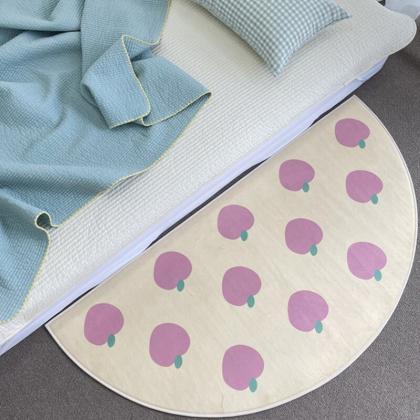 Ins Korean Apple Pattern Semi-circular Floor Mat