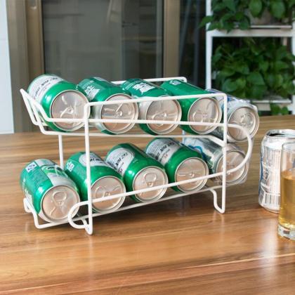 White Cans Storage Holders Racks Beverage Soda..