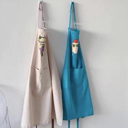 Chunky, Canvas, Simple, Big Apron Hanging Neck For..