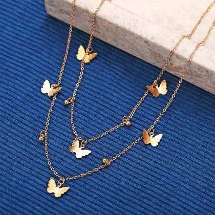 Butterfly Necklace Women Clavicle Chain Jewelry