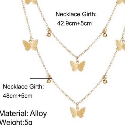 Butterfly Necklace Women Clavicle Chain Jewelry