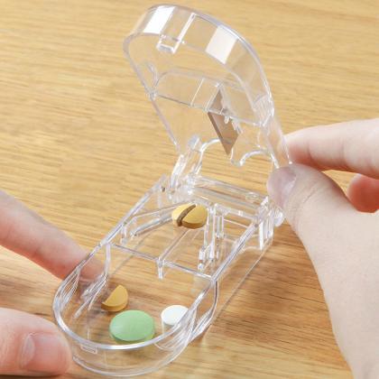 Medicine Pill Cutter Box Portable D..