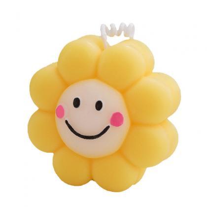Smiley Face Flower Candle Cute Style Scented..