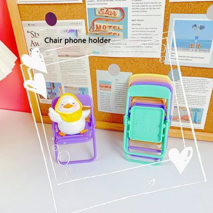 Portable Mini Mobile Phone Stand Desktop Chair..