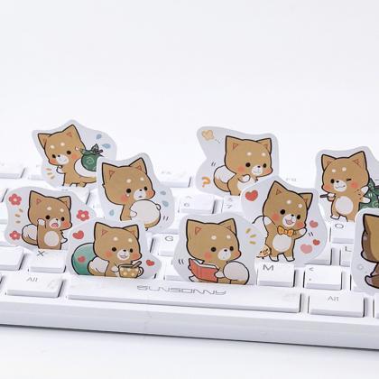 45pcs/pack Lovely Shiba Inu Memo Stickers