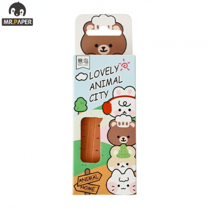 30pcs/box Cartoon Animal Bookmark Cute Bear Kitten..
