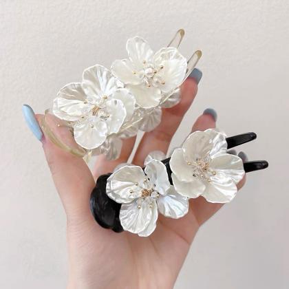 Fashion Acrylic White Flowers Meatb..