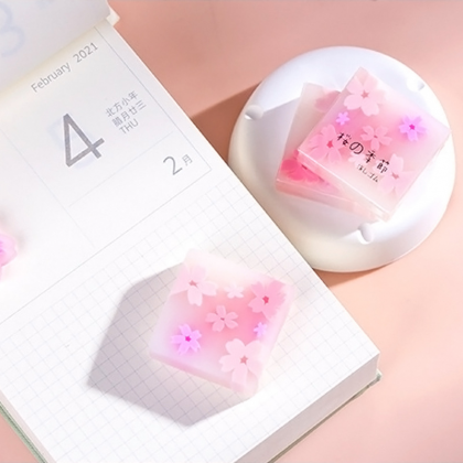 1 Pcs Cute Pink Sakura Eraser Cherr..