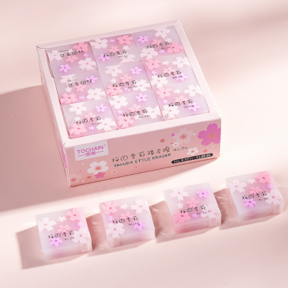 1 Pcs Cute Pink Sakura Eraser Cherr..