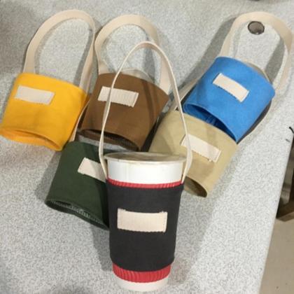 Beverage Cup Tote Bag Mug Sleeve Wrap Insulated..