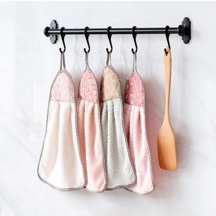 Thick Coral Fleece Soft Hand Towel ..