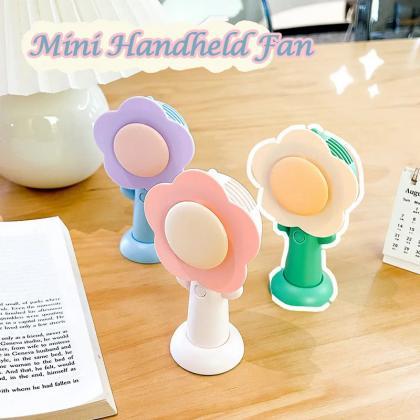 Usb Flower Shape Fan Mini Portable Handle Fan..