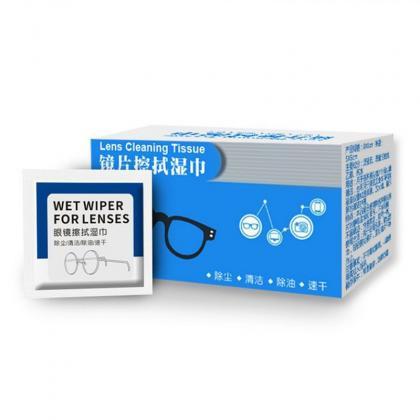 100pcs/box Glasses Cleaner Wet Wipe..